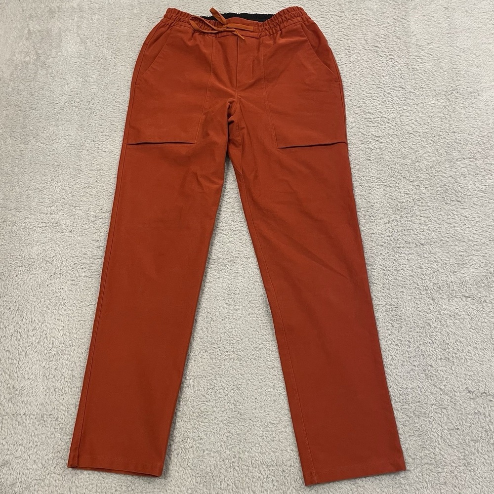 Lululemon Bowline Pants Mens Small 28x30 Orange Utilitech Canvas‎ Drawstring